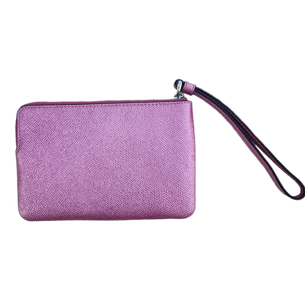 Coach Metallic Lilac Leather Wristlet - Picture 4 of 10